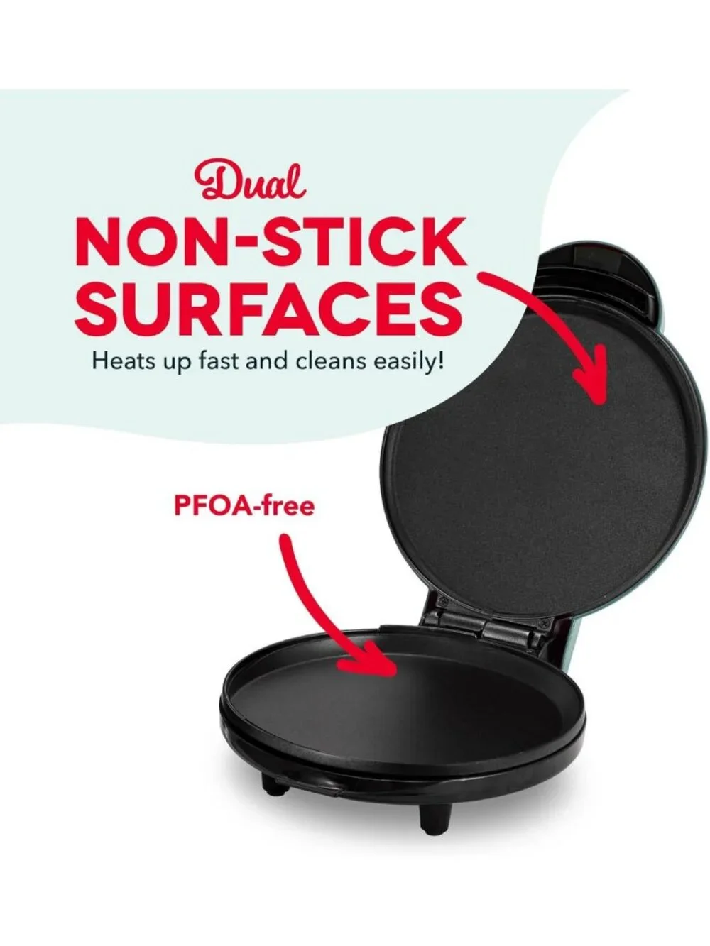 Round Electric Pancake & Egg Griddle Maker - Quick Heat-Up, Nonstick Surface